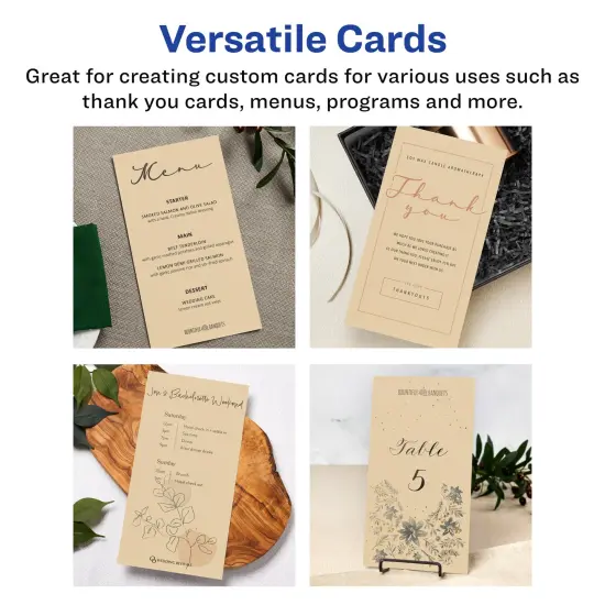 Avery 6" x 11" Rectangle, Kraft Brown Postcards {3}