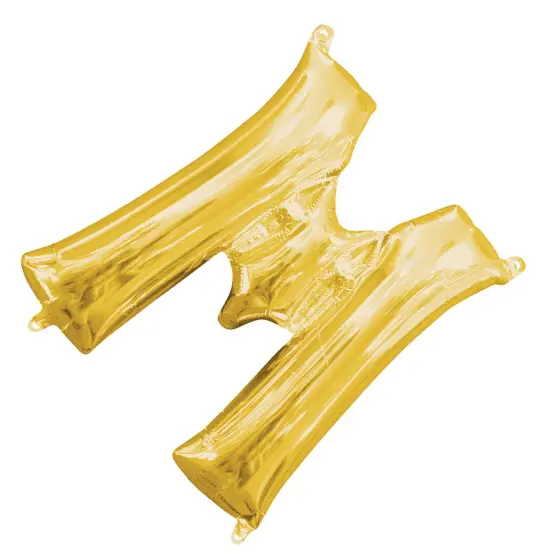 Anagram&reg; 16" Gold Letter M Balloon Air Fill Only Foil Mylar {5}