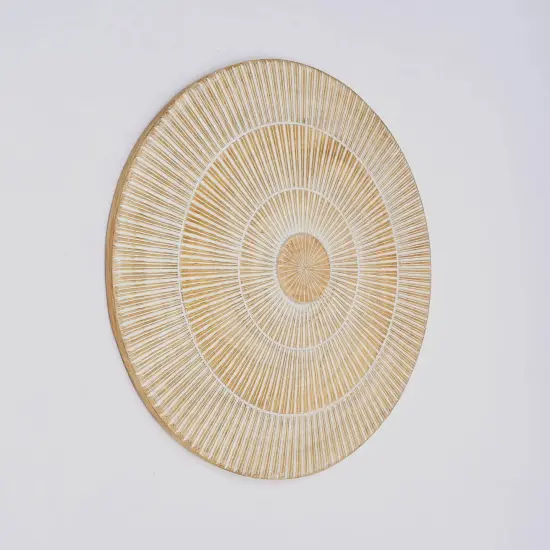 Wooden Wall D&eacute;cor Hand Curved Round Wall Accent - 36" {3}