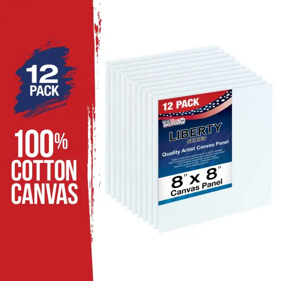 8" x 8" Professional Artist Quality Acid Free Canvas Panel Boards for Painting 12-Pack {2}