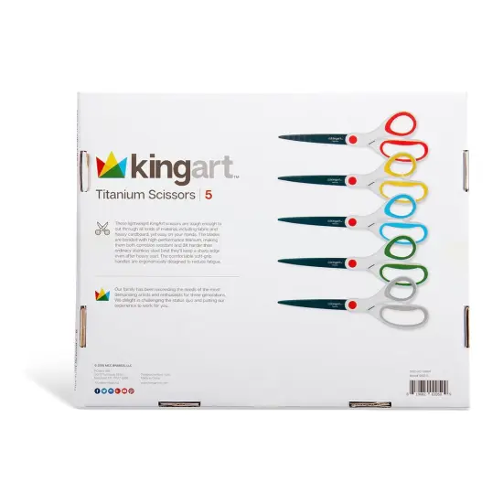 KINGART&reg; Titanium Scissors 5 pc {4}
