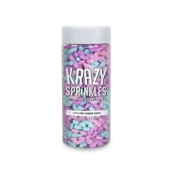 Krazy Sprinkles - Little Pony Rainbows (1/2 Cup, 1x Jar) for Cakes, Ice Cream & Cookies {3}