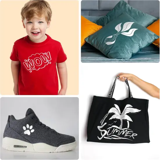 Heat Transfer Vinyl-12&rdquo; x 20ft White Iron on Vinyl Roll for Shirts {2}