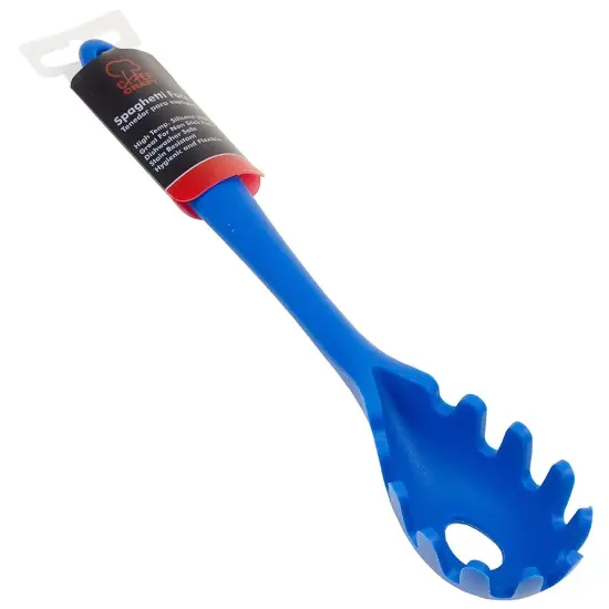 Chef Craft 11.5" Premium Heat Resistant Silicone Spaghetti Server / Pasta Fork Grey {5}