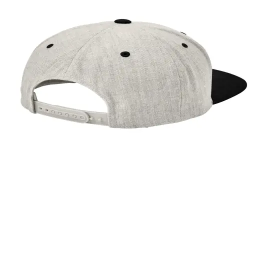 Sport-Tek&reg; YP Classics Flat Bill Snapback Cap Heather Grey/ Black {2}