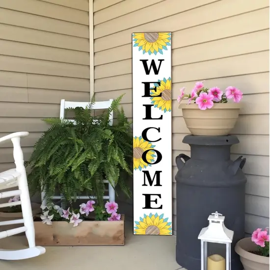 Sunflower Porch Sign Summer (Yellow) {6}