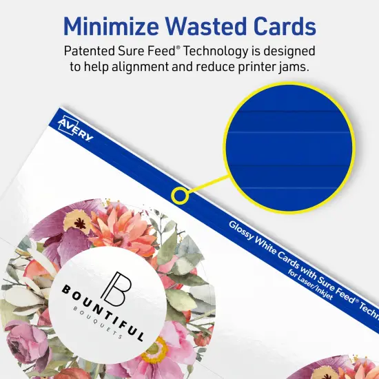 Avery Glossy White Round Cards, 3" Diameter Round {4}