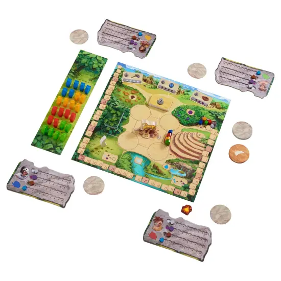 HABA Honga - Board Games for Kids 8-12, Exciting Strategy and Resource Management Family Games, Made in Germany Multicolor {3}
