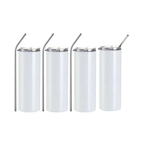 Craft Express 4 Pack 30oz Stainless Steel Skinny Sublimation Tumblers {1}