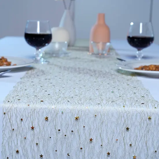 Gold Metallic Table Runner 11Inch Party Decorations {2}