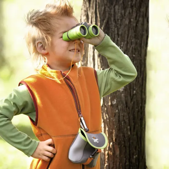 HABA Terra Kids Children's Binoculars with Compact Case, Children's Outdoor Scientific Toy with 4X Magnification Multicolor {3}