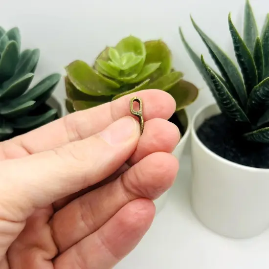 Bronze Glue-On Leaf Jewelry Bails, 15x5mm {5}