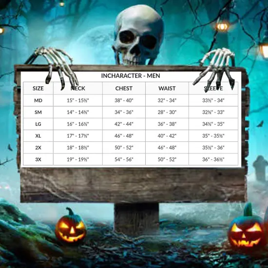Men's Grave Robber Costume Halloween Scary Skeleton Jacket Hat Mask Gauze Strips Dress Up Set {6}