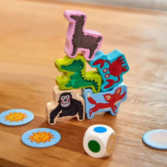 HABA My Very First Games - Animal Upon Animal Junior: Toddler Stacking Game for Preschool Learning Activities & Fun Family Games for Ages 2+ Multicolor {7}