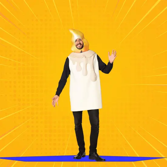 Candlestick Adult Costume Foam Head Tunic Halloween Party Outfit {3}