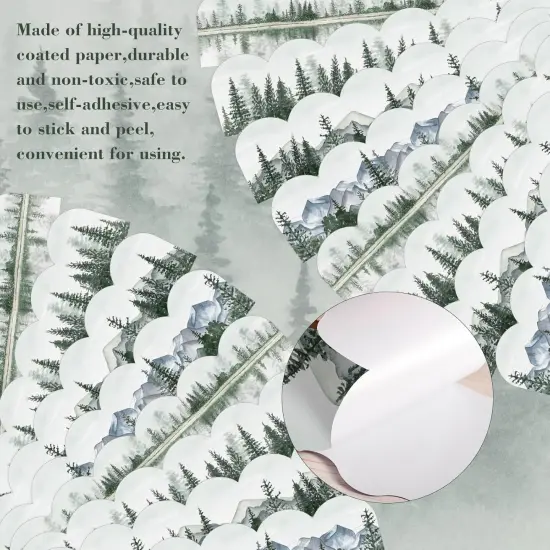 69Ft Watercolor Forest Bulletin Board Borders - 60Pcs {3}