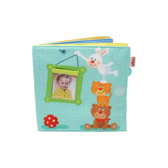 HABA My First Photo Album - Soft Fabric Baby Book, Baby Album Fits (8) 4"x6" Photos, Sensory Toys for Babies, Baby Books 12-18 Months & Up Multicolor {5}