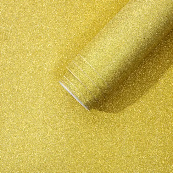 Champagne Gold Glitter Contact Paper Roll for DIY Crafts, Peel and Stick Art Decal for Scrapbooking (17.7 In x 16.5 Ft) {5}