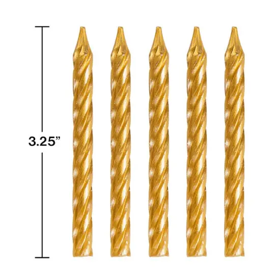 288 pc Bulk Gold Birthday Candles {2}