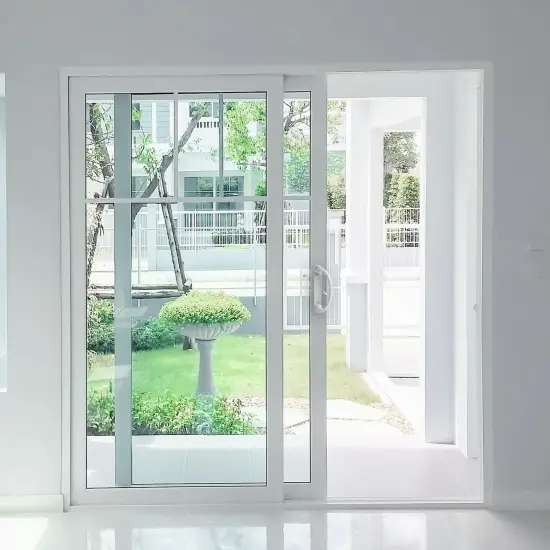 Sliding Glass Patio Door Handle Replacement Set, White Diecast, Mortise Style, Non-Keyed (Fits 3-15/16 Inch Hole Spacing) {2}