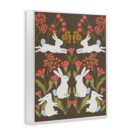 Stupell Industries Wild Spring Blooms & Rabbits Framed Giclee By Regina Moore {3}