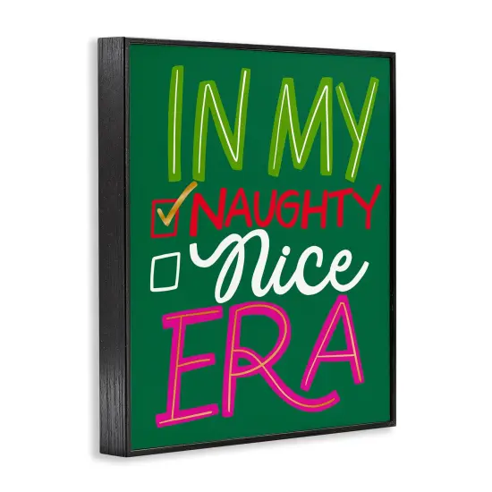 Stupell Industries Sassy Naughty or Nice Era Framed Giclee By Doodles.Ink. {3}