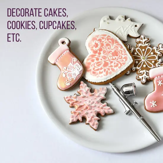 2-Ounce 12-Color Airbrush Cake Color Kit with USA Color Mixing Wheel {4}