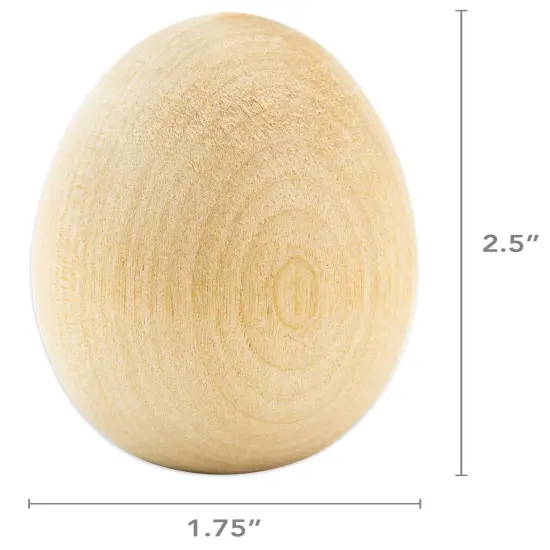 Hygloss Wood Eggs 12/Pkg-1.75"X2.5" {6}