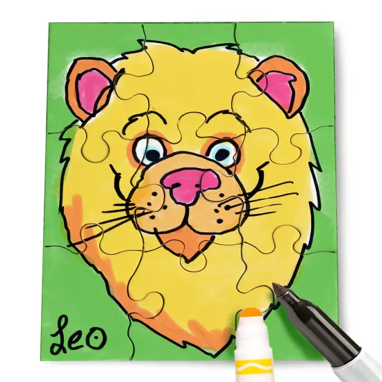 Hygloss Compoz-A-Puzzle Blank Jigsaw Puzzle 4"X5.5" 24/Pkg-9 Pieces {3}