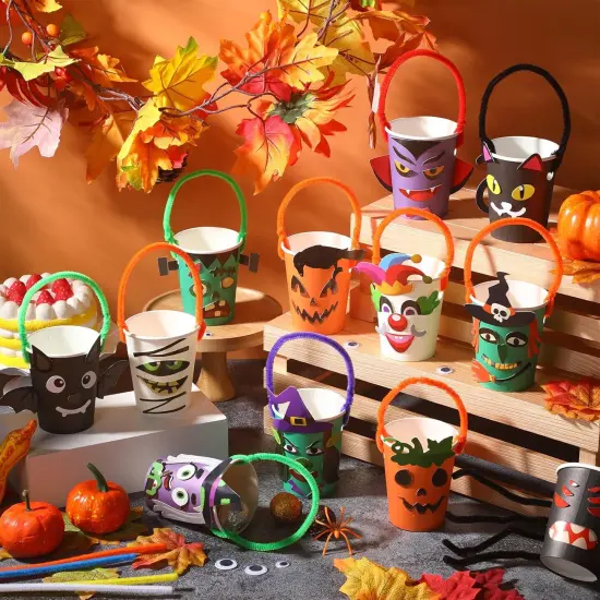 190 Pcs Halloween DIY Paper Cup Craft Kits {3}