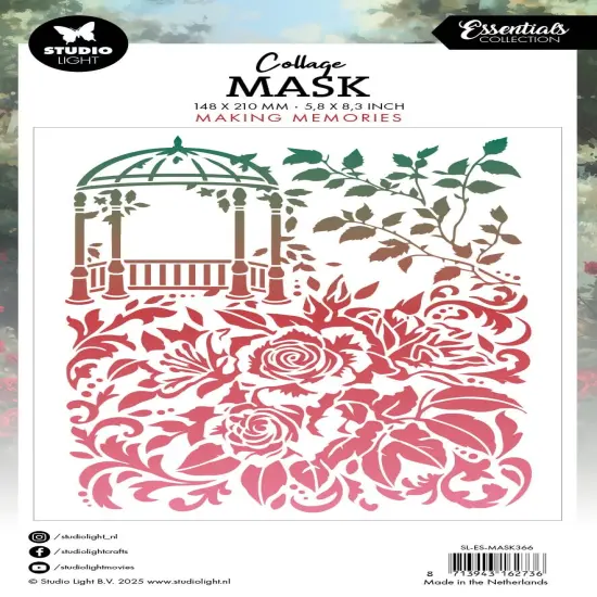 Studio Light Essentials Stencil 5.83"X8.27"-Making Memories {3}