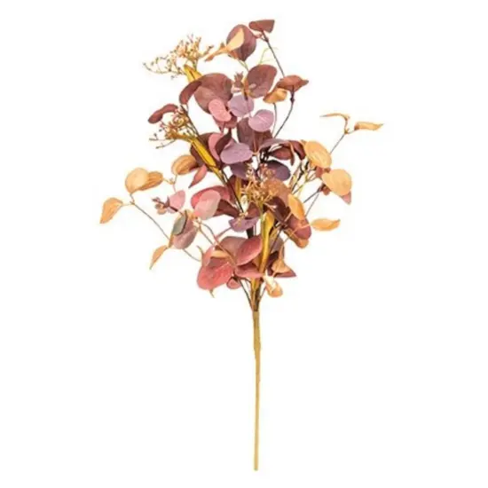 Paper-Wrapped Wire Autumn Silver Dollar Spray 20 Inch Fall Floral {1}