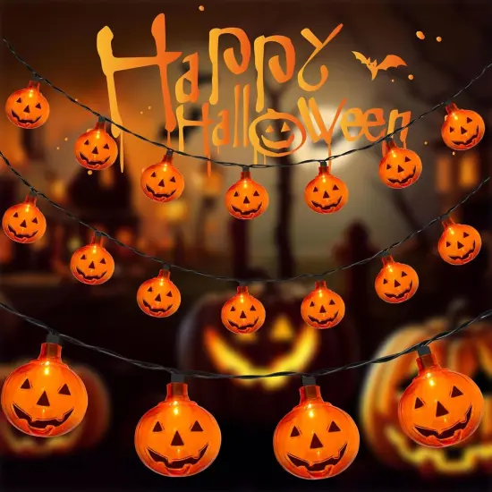 Halloween Pumpkin String Lights - 8.5Ft (Clear Pumpkin Lights) {1}