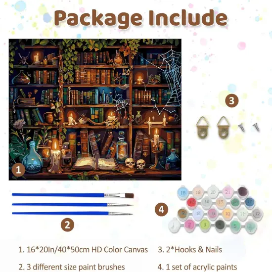 Magic Book Paint by Numbers Kit for Adults,16x20In/40&times;50cm,No Frame {2}
