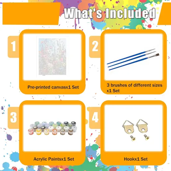 Wild Flowers Paint by Numbers Kits foer Adults - Flowers Paint by Number Adult, 16x20in {5}