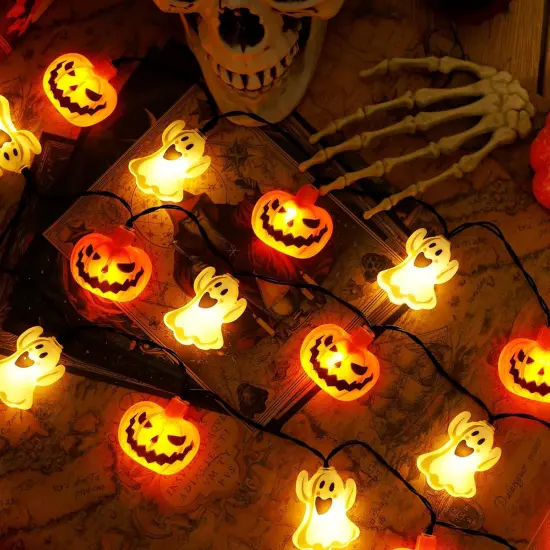 Halloween String Lights - Pumpkin Ghost Light {5}