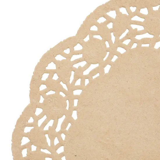9 Inch Brown Kraft Paper Doilies for Crafts, Dinner Plates, Scrapbooking, Cakes (250 Pack) {6}