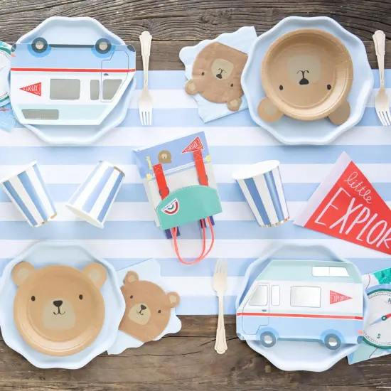 SKY BLUE SIGNATURE CABANA STRIPE TABLE RUNNER {3}