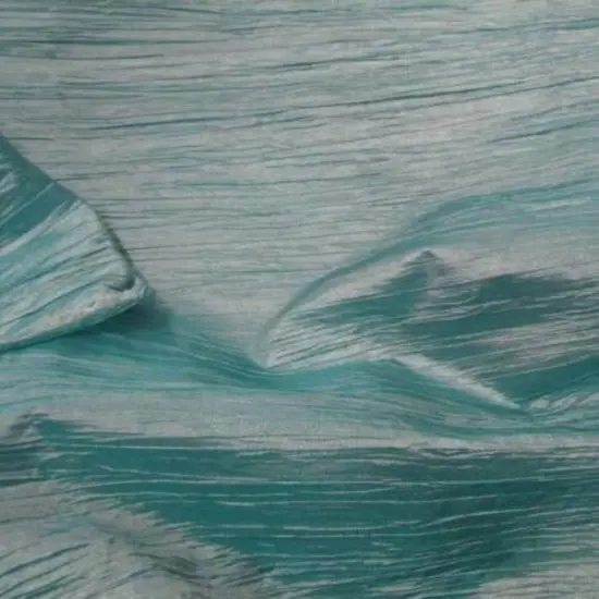 1 Yard Elegant Crease Crushed Taffeta Fabric for Event Decor 54" Width Aqua {1}