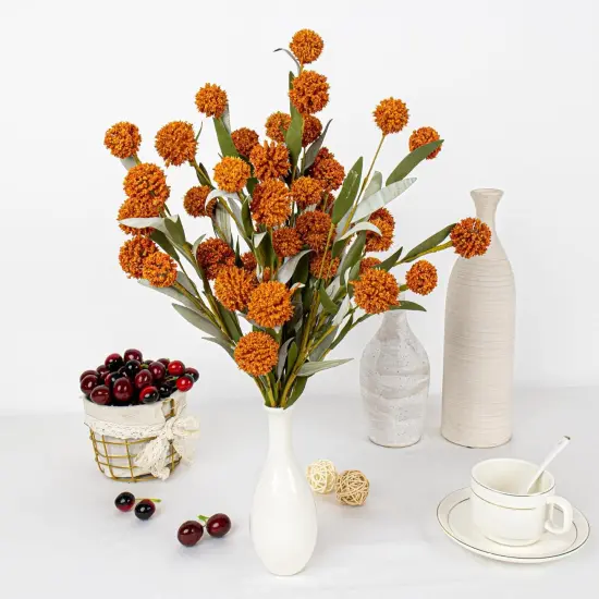 6 PCs Rustic Fall Flowers 17 Inches Boho {2}