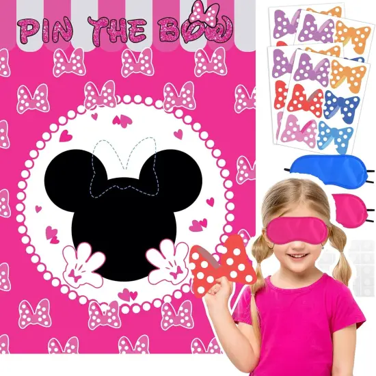 Pin the Bow on the Mouse with 24 Reusable Stickers {1}