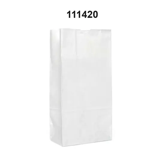 White Paper Retail Bags 8 1/4'' x 5 1/4'' x 13 3/8'' {2}