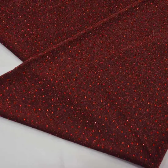 Diamond Glimmer Knit Fabric 56" Wide Metallic Glitter Spandex 2 Way Stretch Silver {4}