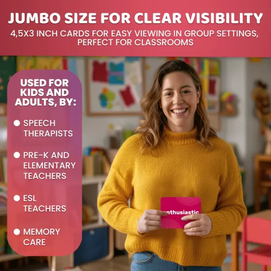 104 Emotions Flash Cards Set for Kids Speech Therapy {4}