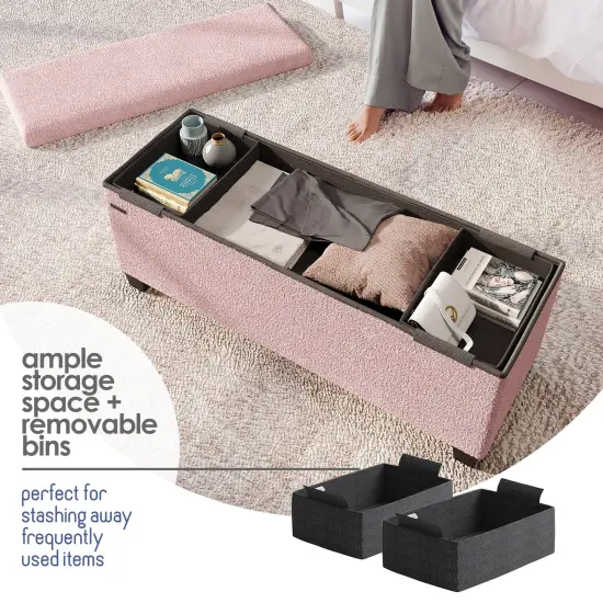 StorageBud Ottoman with Storage for Living Room {3}