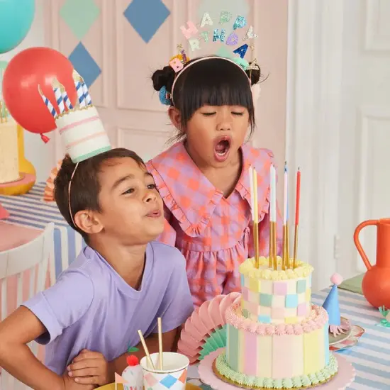 RAINBOW GOLD DIPPED CANDLES {2}