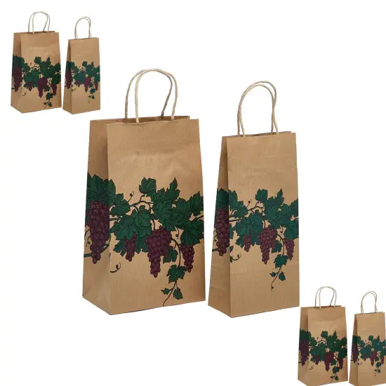 Grape Design Twisted Handle Bag 6" x 3 1/4" x 13" {2}