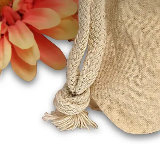 Versatile Flat Bottom Cotton Muslin Bag 4 1/2" x 1 1/2" x 7" {5}