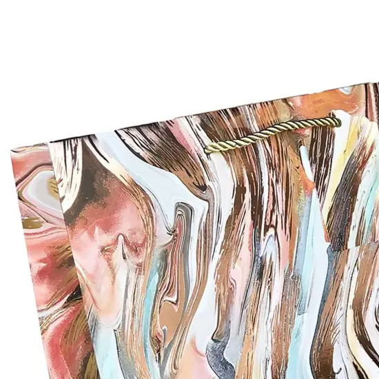 Patterned Gift Bags 10" X 5" X 12 1/2" Sturdy Recycled Paper Bags {4}