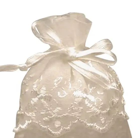 Small Embroidered Skirt Organza Bag 3'' x 4'' for Gifts {6}